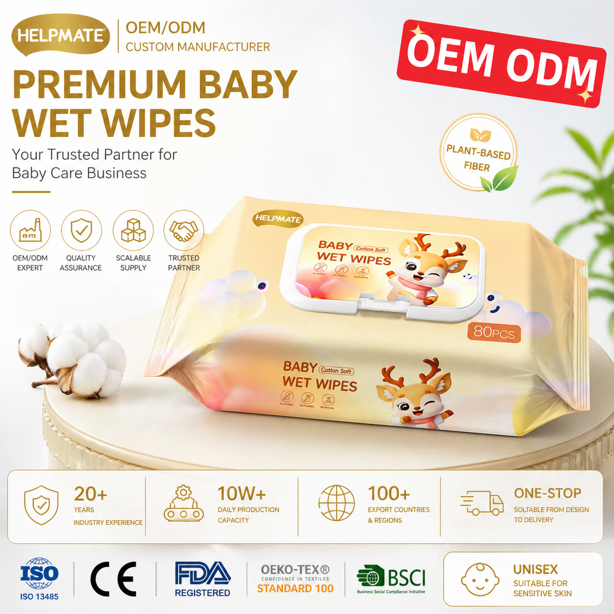 OEM ODM Limpo de bebê descartável personalizado
